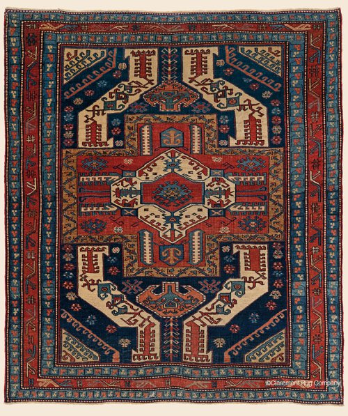 Antique Caucasian Kazak Rug Code 4554